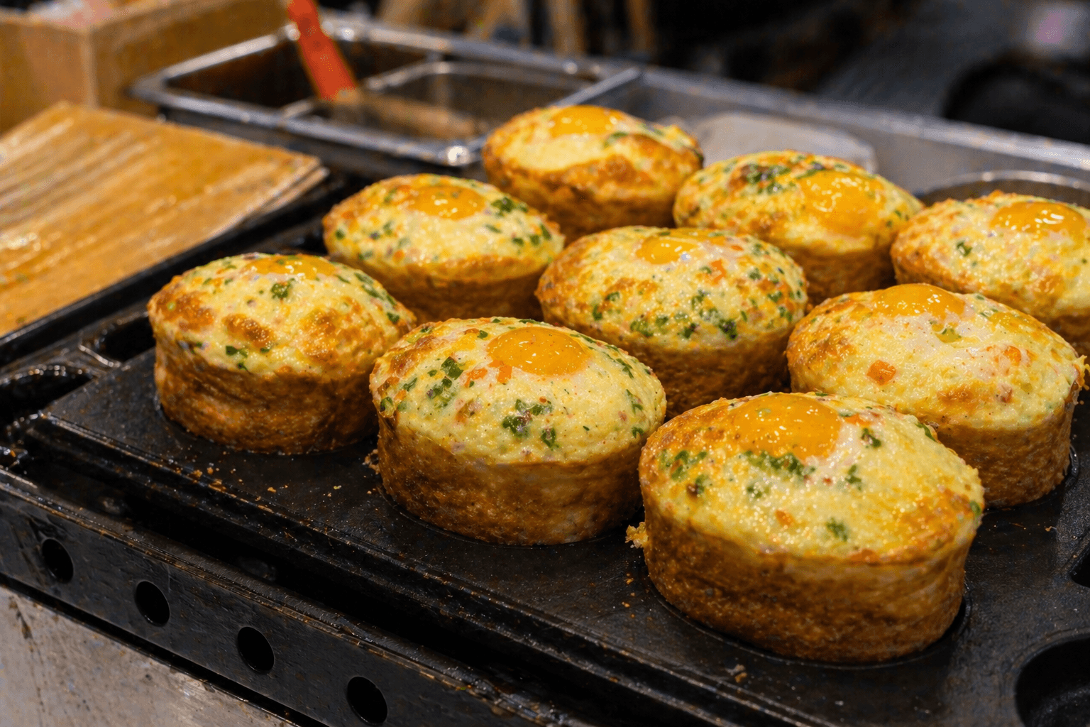 Gyeran-ppang Korean egg bread street snack Seoul